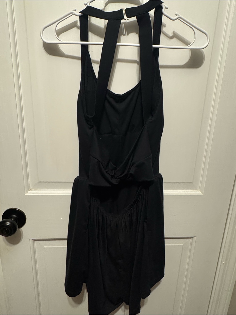 HALARA Black Sleeveless Romper with Strappy Back